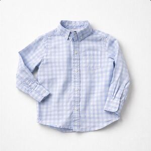 Janie and Jack Light Blue Plaid Button Down Shirt 2
